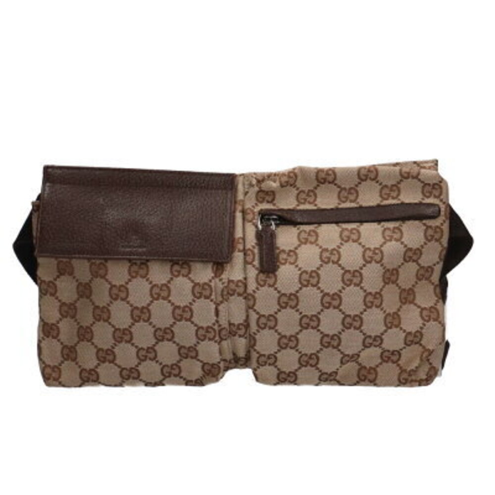 Gucci GG canvas waist bag brown